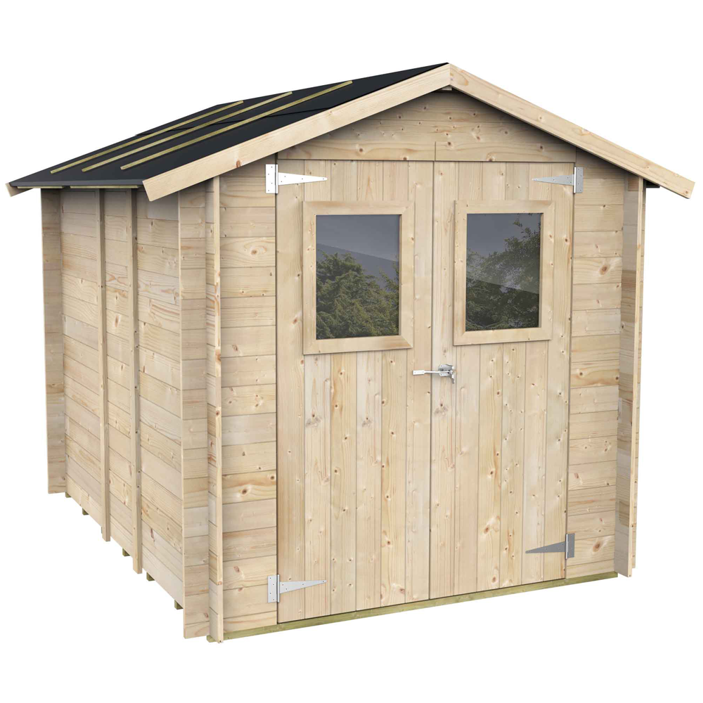 alce hobby 198x248 abri de jardin en bois avec fenêtres et porte à double battant 198x248x215 cm Alce Hobby 198x248 - Abri de jardin en bois - Avec fenêtres et porte à double battant - 198x248x215 cm