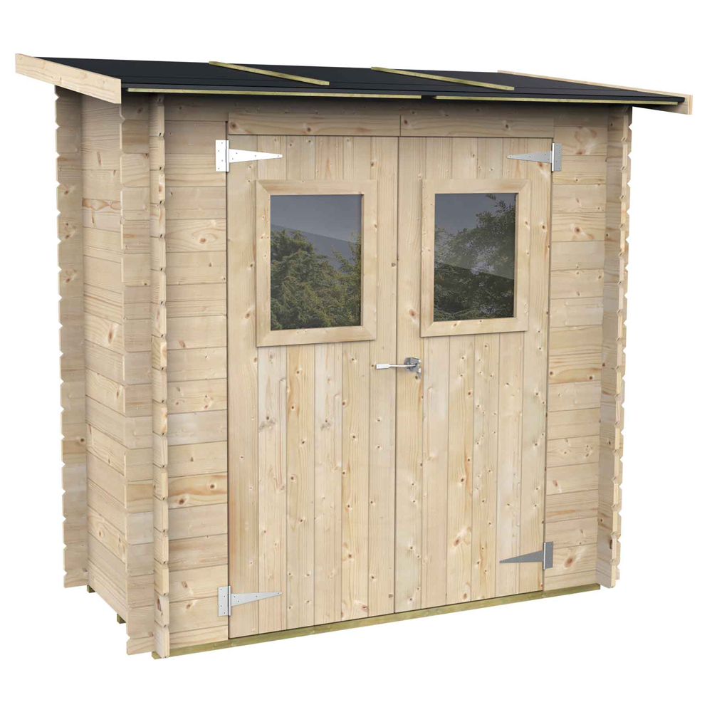 alce hobby 198x98 abri de jardin en bois avec fenêtres à l'avant 198x98x197 cm Alce Hobby 198x98 - Abri de jardin en bois - Avec fenêtres à l'avant - 198x98x197 cm