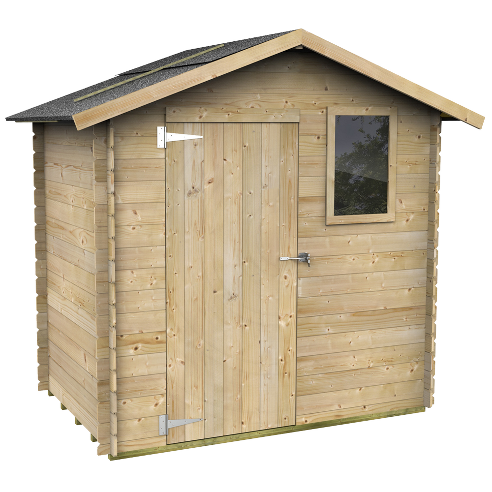 alce livia 198x130 abri de jardin en bois avec fenêtre frontale 198x130x205 cm Alce Livia 198x130 - Abri de jardin en bois - Avec fenêtre frontale - 198x130x205 cm