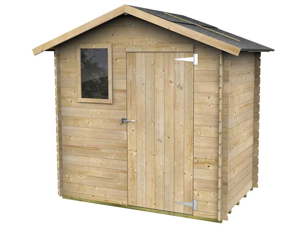 alce livia 198x130 abri de jardin en bois avec fenêtre frontale 198x130x205 cm Alce Livia 198x130 - Abri de jardin en bois - Avec fenêtre frontale - 198x130x205 cm