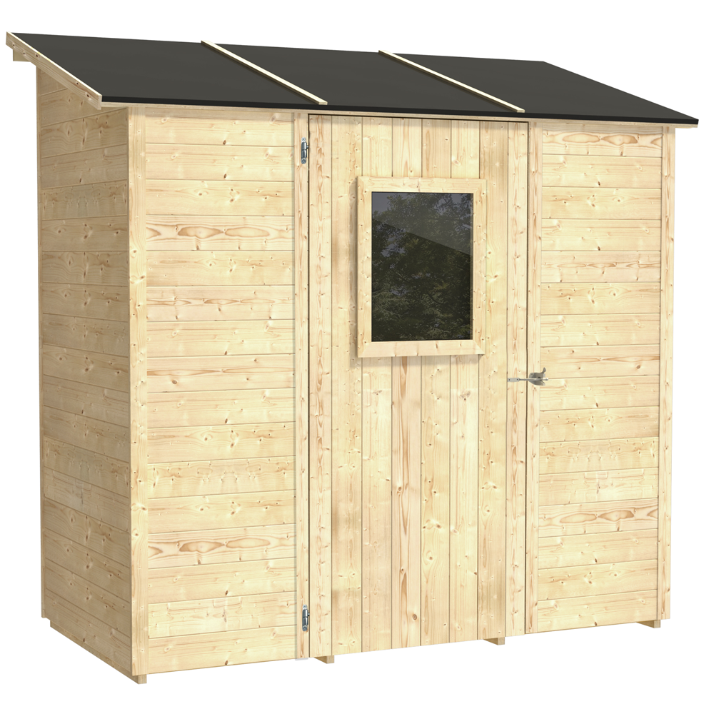 alce vaniglia 207x102 abri de jardin en bois avec fenêtre frontale 207x102x222 cm Alce Vaniglia 207x102 - Abri de jardin en bois - Avec fenêtre frontale - 207x102x222 cm