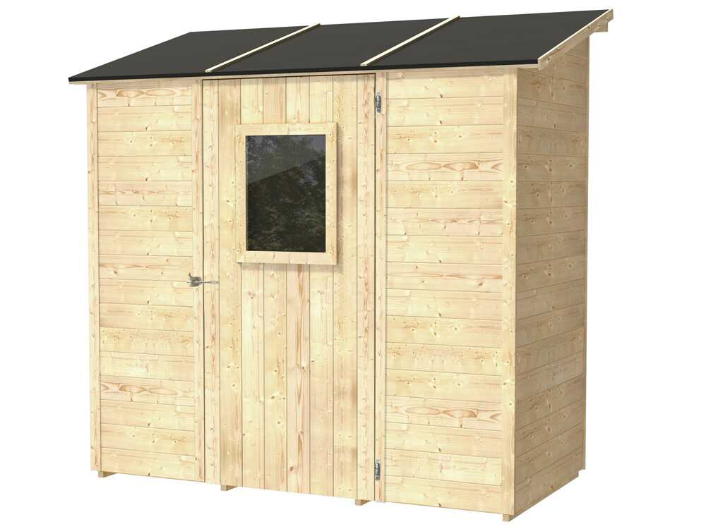 alce vaniglia 207x102 abri de jardin en bois avec fenêtre frontale 207x102x222 cm Alce Vaniglia 207x102 - Abri de jardin en bois - Avec fenêtre frontale - 207x102x222 cm