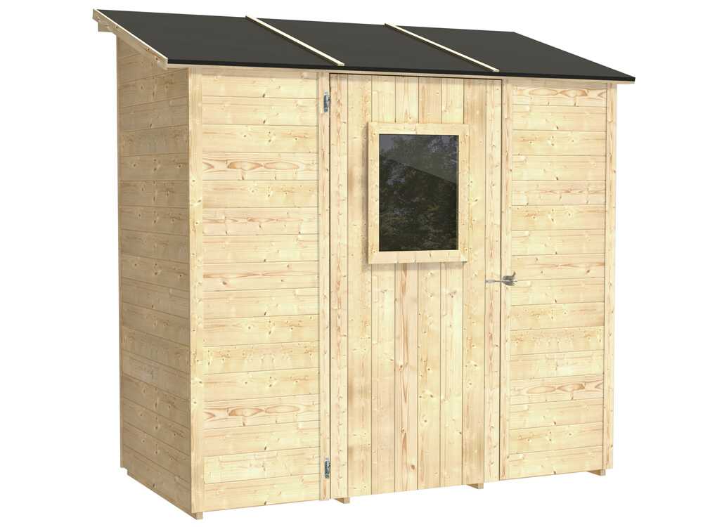 alce vaniglia 207x102 abri de jardin en bois avec fenêtre frontale 207x102x222 cm Alce Vaniglia 207x102 - Abri de jardin en bois - Avec fenêtre frontale - 207x102x222 cm