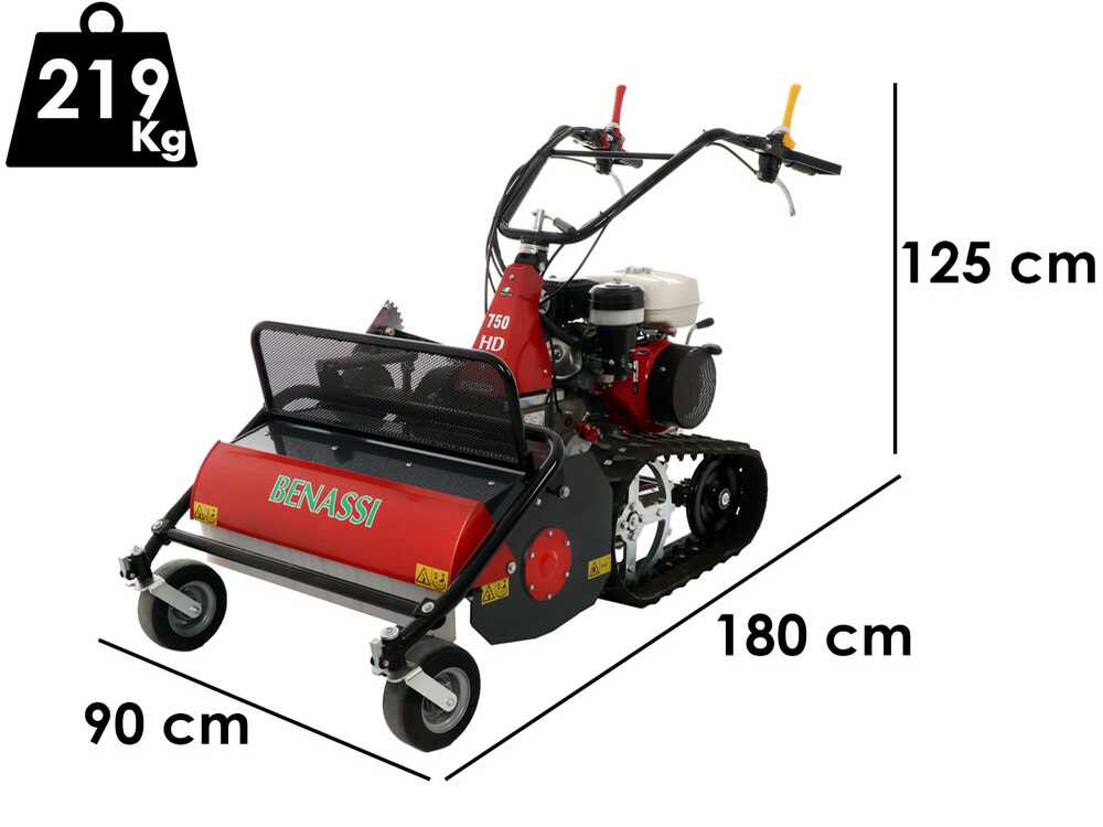benassi t750 shd tondeuse débroussailleuse professionnelle à couteaux sur chenilles honda gx270 Benassi T750 SHD - Tondeuse débroussailleuse professionnelle à couteaux sur chenilles - Honda GX270