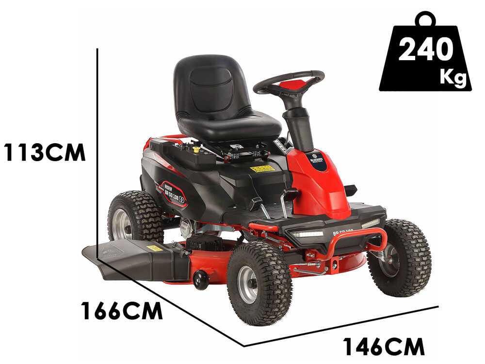 blue bird br sd 108 tracteur tondeuse à batterie 48v/75ah largeur de coupe 108 cm Blue Bird BR SD 108 - Tracteur tondeuse à batterie 48V/75Ah - Largeur de coupe 108 cm