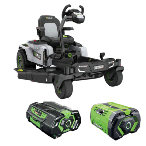 EGO Tondeuse autoportée à batterie EGO Z6 ZERO TURN ZT4201E-S - 56V - 15Ah - Zéro rayon de braquage