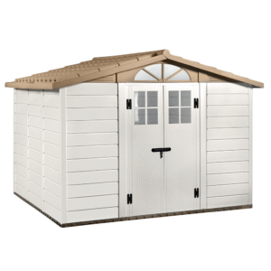 Garofalo Tuscany Evo 280 - Abri de jardin - Avec fenêtres et porte à double battant - 282,5 x 242,5 x 225 cm