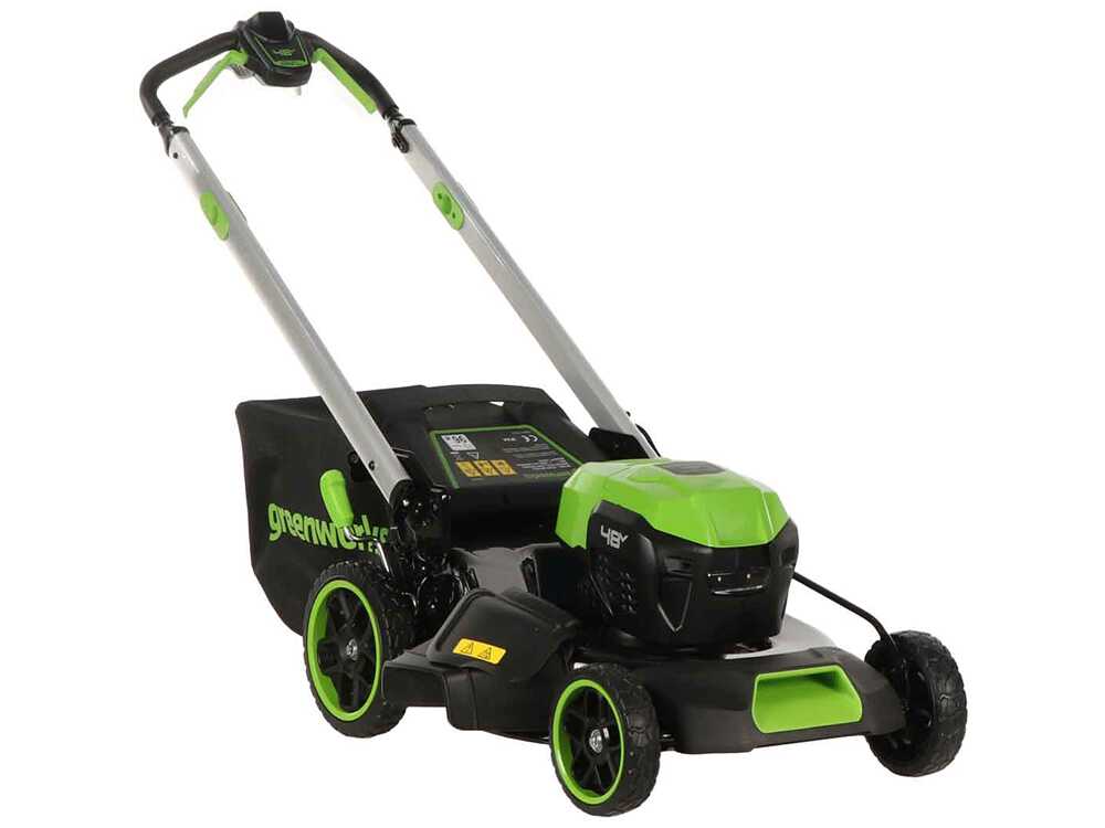greenworks gd48lm51spiik5 tondeuse à gazon automotrice à batterie 48v/5ah coupe 51 cm Greenworks GD48LM51SPIIK5 - Tondeuse à gazon automotrice à batterie - 48V/5Ah - Coupe 51 cm