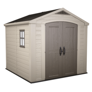 Keter Factor beige - Abri de jardin - Avec fenêtre latérale - 256.5x255x243 cm