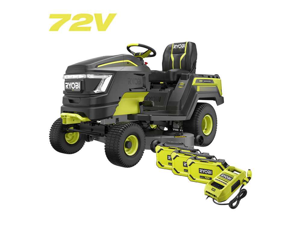 ryobi ry72tmx117 310 tracteur tondeuse à batterie 72v / 3x10ah RYOBI RY72TMX117-310 - Tracteur tondeuse à batterie - 72V / 3x10Ah