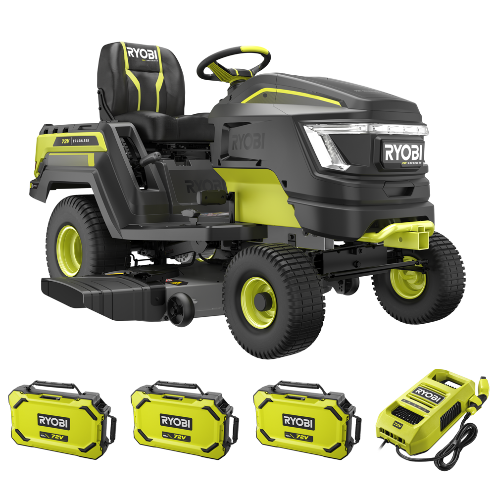 ryobi ry72tmx117 310 tracteur tondeuse à batterie 72v / 3x10ah RYOBI RY72TMX117-310 - Tracteur tondeuse à batterie - 72V / 3x10Ah