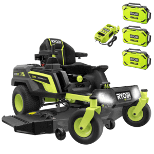Ryobi ZTRX137 - Tondeuse autoportée à rayon de braquage zéro sur batterie - 72V/30Ah - Coupe de 137cm - 2en1