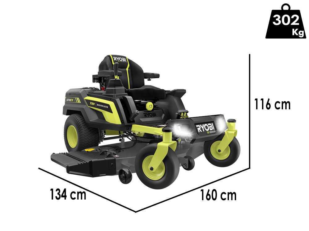ryobi ztrx137 tondeuse autoportée à rayon de braquage zéro sur batterie 72v/30ah coupe de 137cm 2en1 Ryobi ZTRX137 - Tondeuse autoportée à rayon de braquage zéro sur batterie - 72V/30Ah - Coupe de 137cm - 2en1