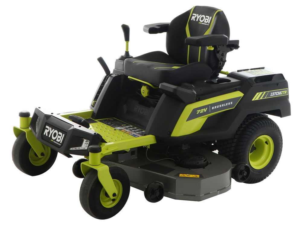 ryobi ztrx137 tondeuse autoportée à rayon de braquage zéro sur batterie 72v/30ah coupe de 137cm 2en1 Ryobi ZTRX137 - Tondeuse autoportée à rayon de braquage zéro sur batterie - 72V/30Ah - Coupe de 137cm - 2en1