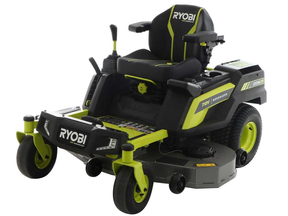 ryobi ztrx137 tondeuse autoportée à rayon de braquage zéro sur batterie 72v/30ah coupe de 137cm 2en1 Ryobi ZTRX137 - Tondeuse autoportée à rayon de braquage zéro sur batterie - 72V/30Ah - Coupe de 137cm - 2en1